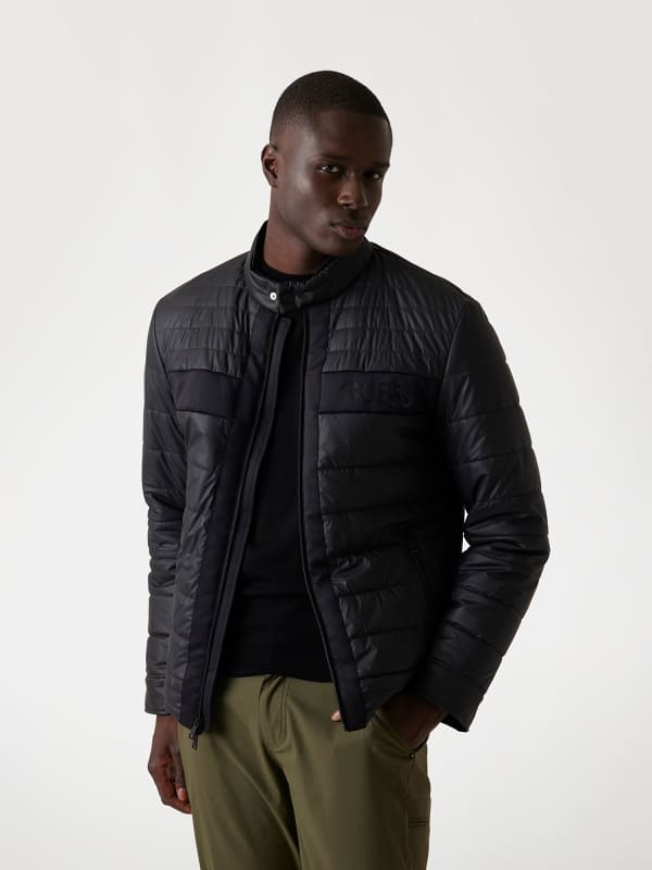 Wattierte Stretchjacke Logo