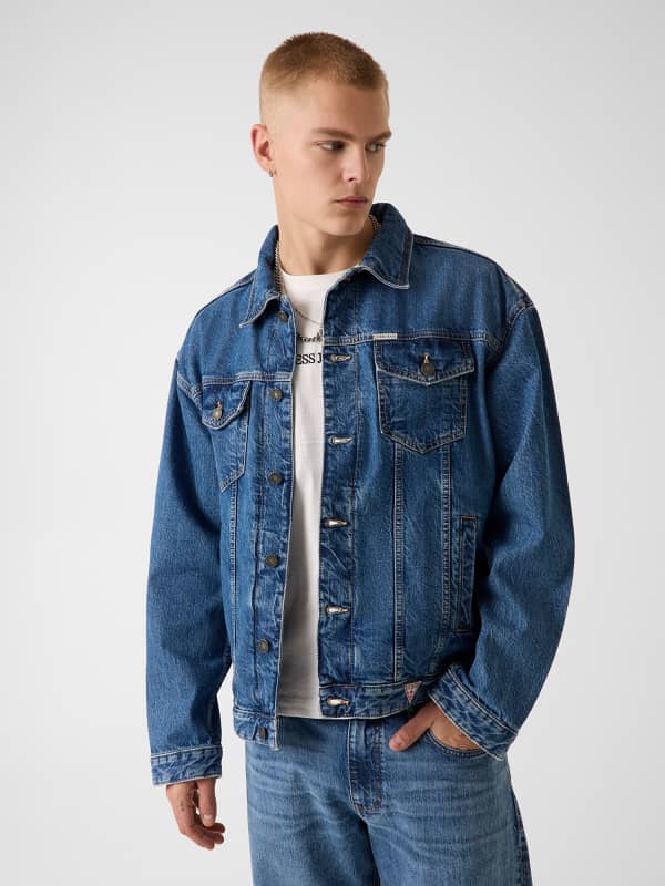 Oversized Trucker Jeansjacke