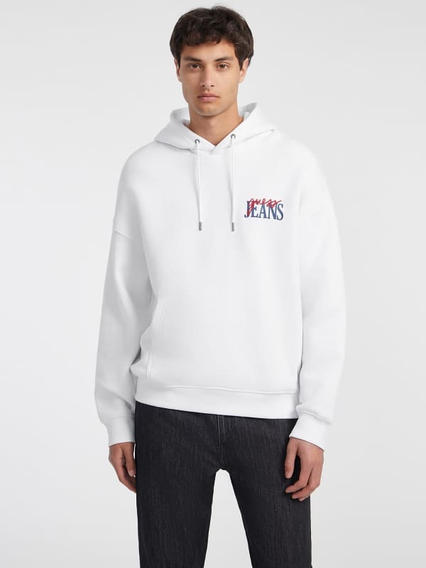  Guess Hoodie Logo-mix Auf Der Brust 