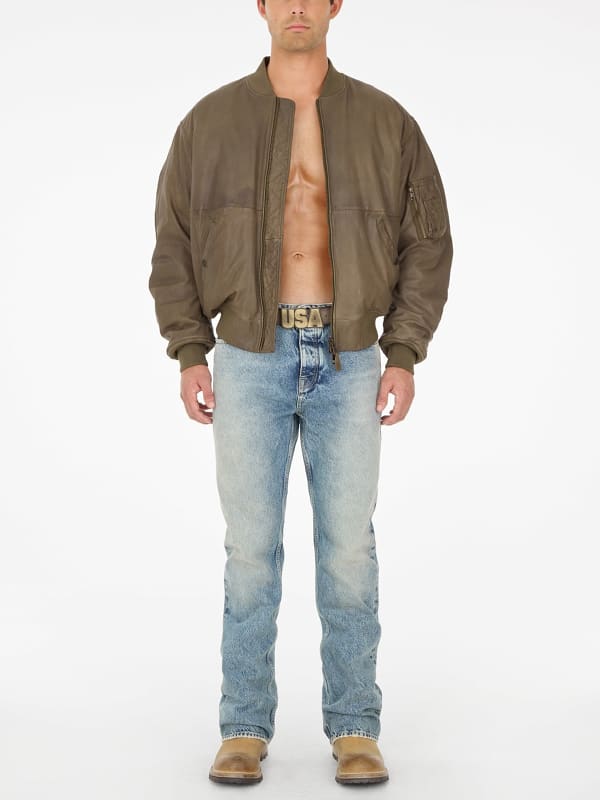 Guess Echtleder-bomberjacke 
