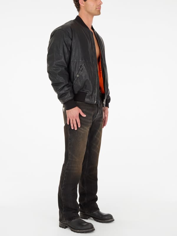  Guess Echtleder-bomberjacke 