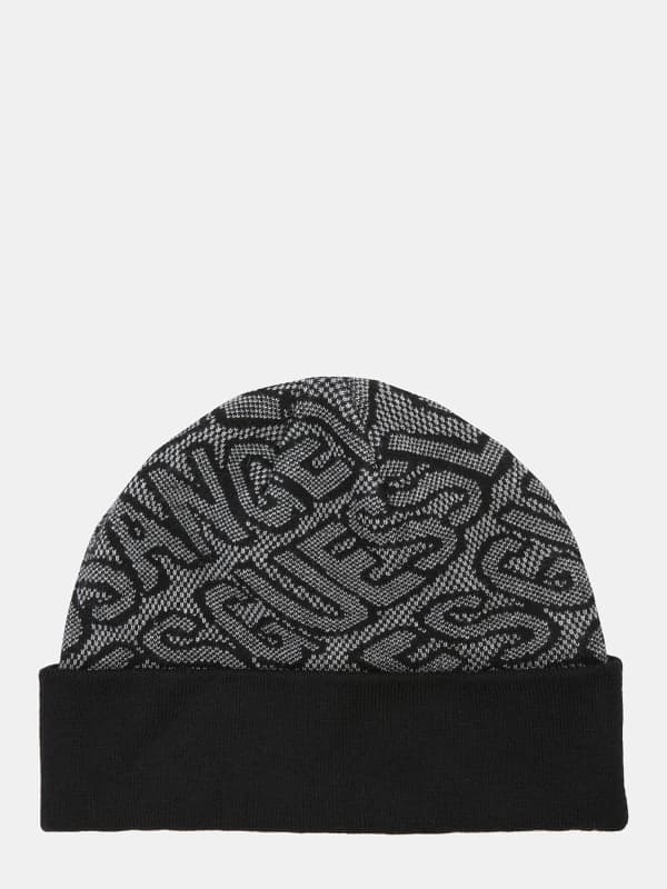 Logo-Beanie Seidenmix