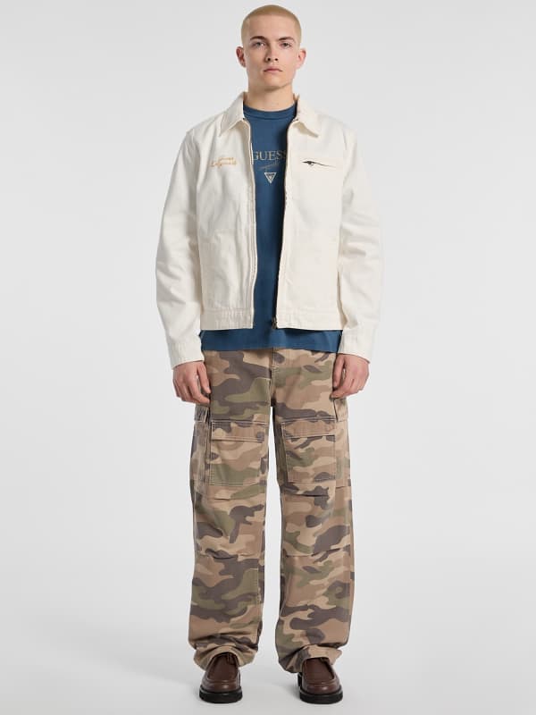  Guess Jeansjacke Mit Durchgehendem Reißverschluss 