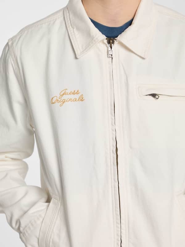  Guess Jeansjacke Mit Durchgehendem Reißverschluss 