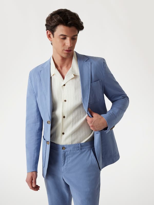 Einreihiger Blazer Leinenmix