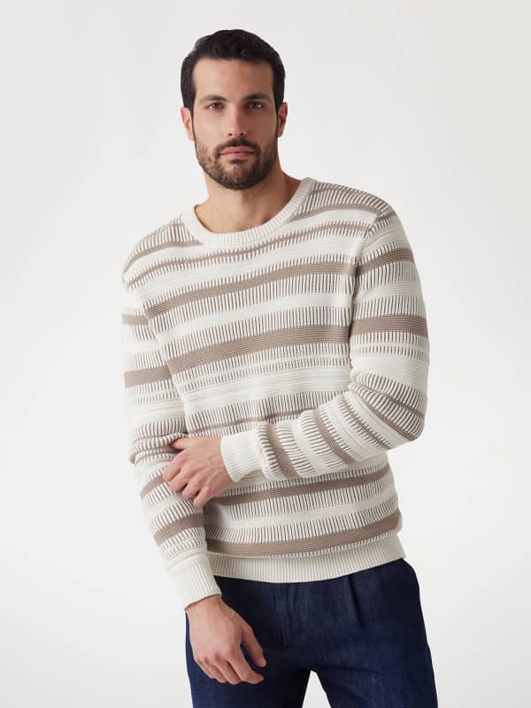 Streifenpullover Regular Fit