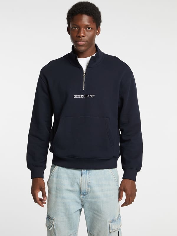 Hoodie Logo Halbreißverschluss