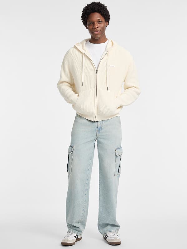  Guess Kapuzenpullover Mit Durchgehendem Reißverschluss 