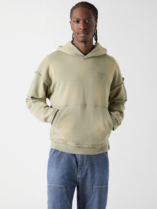 sudadera con capucha de estampado desgastado
