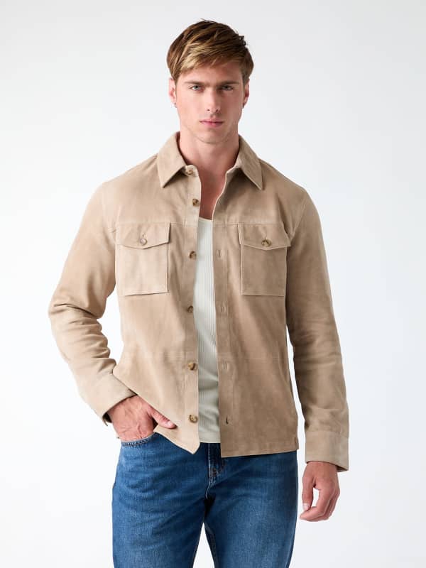 chaqueta de ante