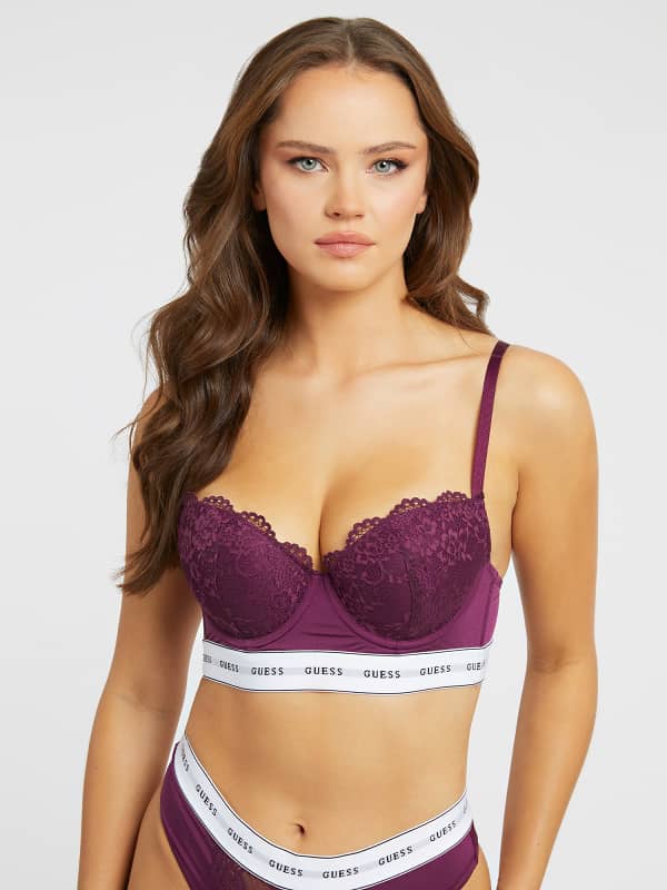 

Кружевной Бюстгальтер-Балконет С Уплотненными Чашками