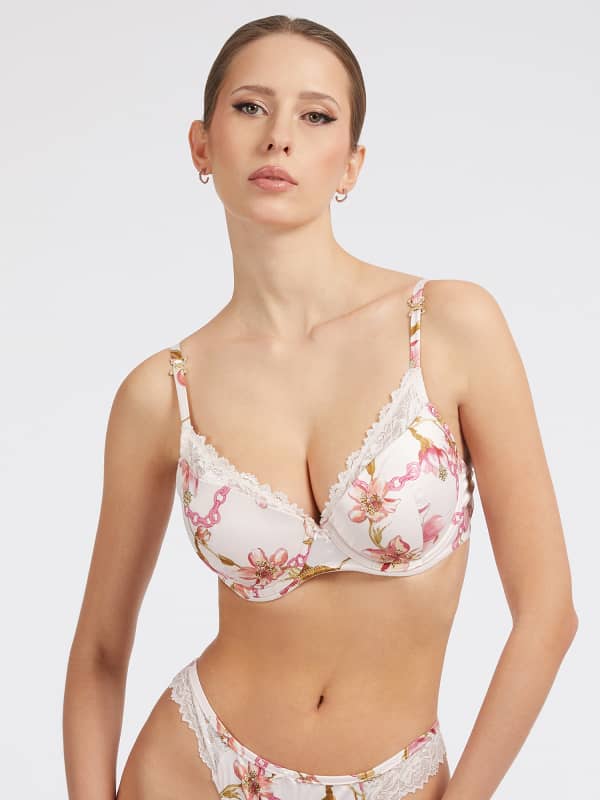 Guess Floral Print Bra