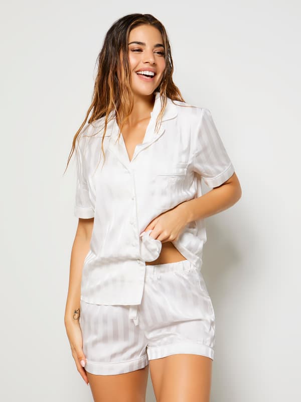 Ensemble Pyjama Satin Rayé