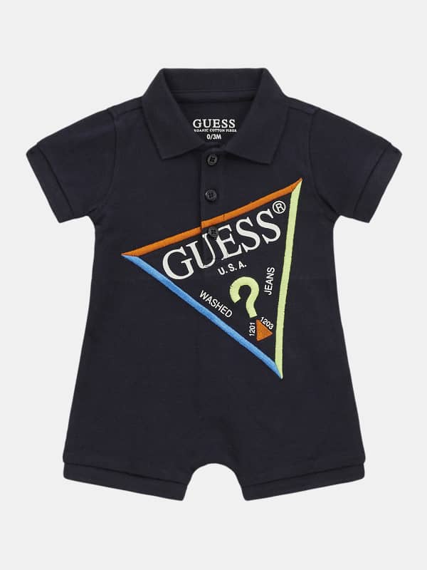 Guess Front Triangle Logo Print Overall