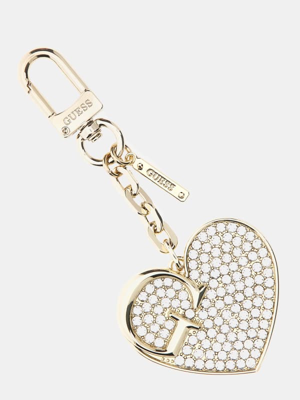 Guess Keyring With Heart Appliques