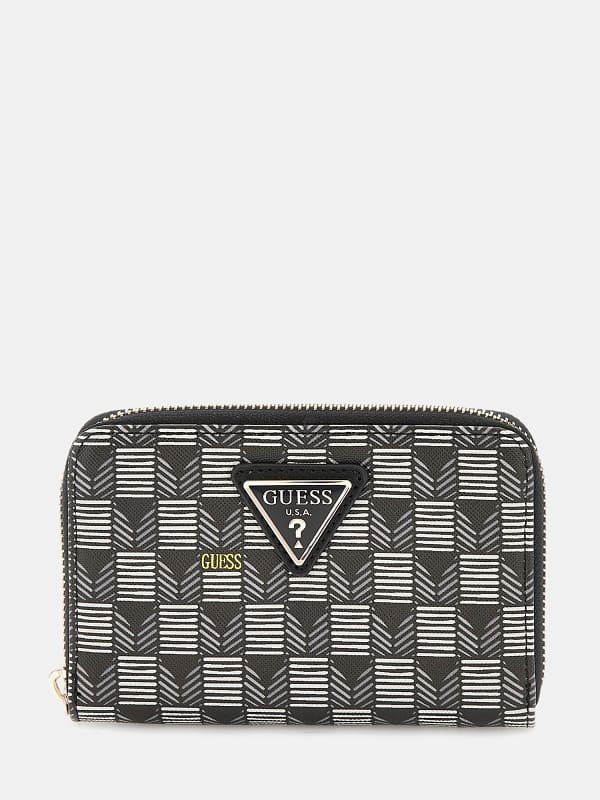 Mini-Portemonnaie G Wave Geometrischer Print