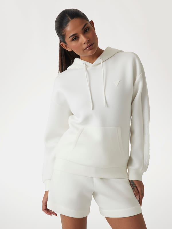 Sweatshirt Mit Kapuze Und Logostreifen