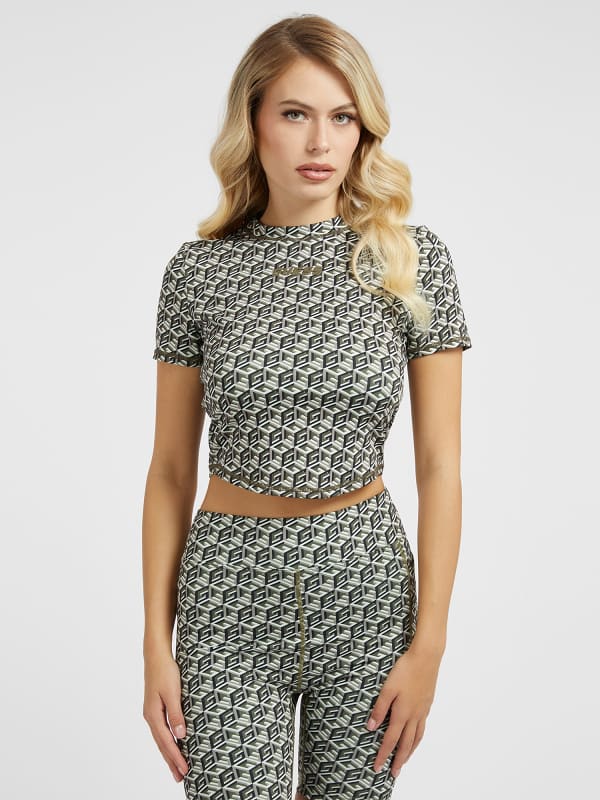 

Спортивный Топ С Узором Из Логотипов «G» Кубической Формы