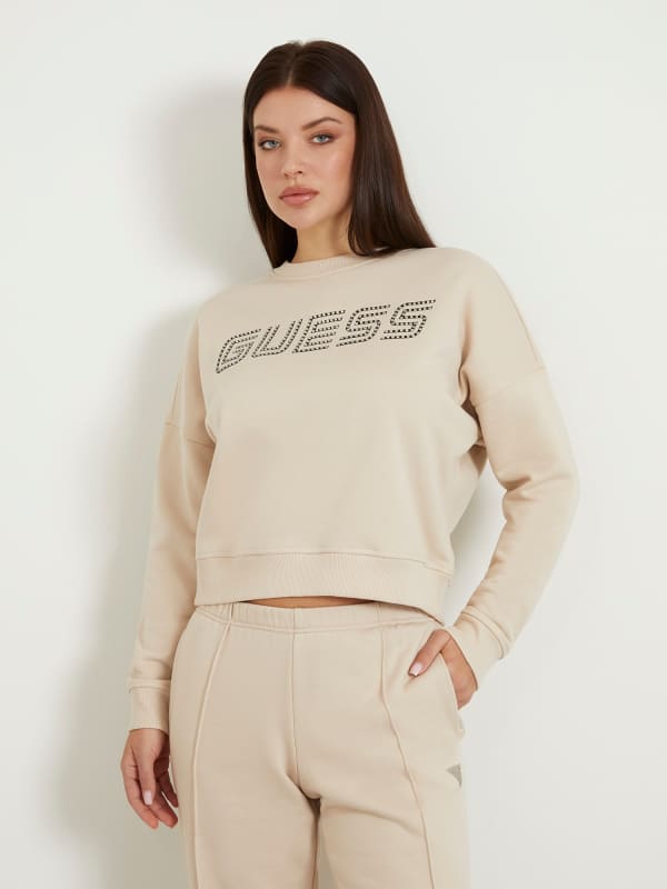 Sweat-Shirt Logo Frontal Strass