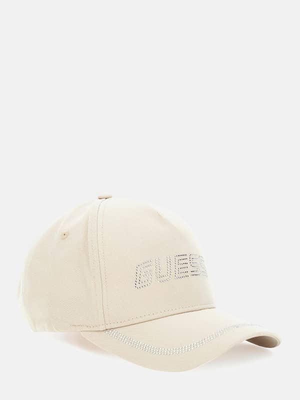 Guess Rhinestones Logo Baseball Cap