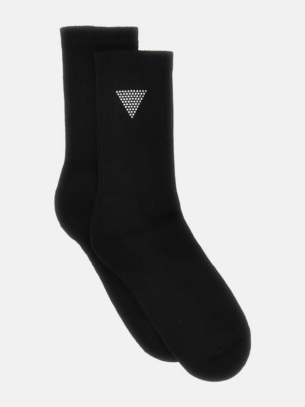 Guess Rhinestones Triangle Logo Socks