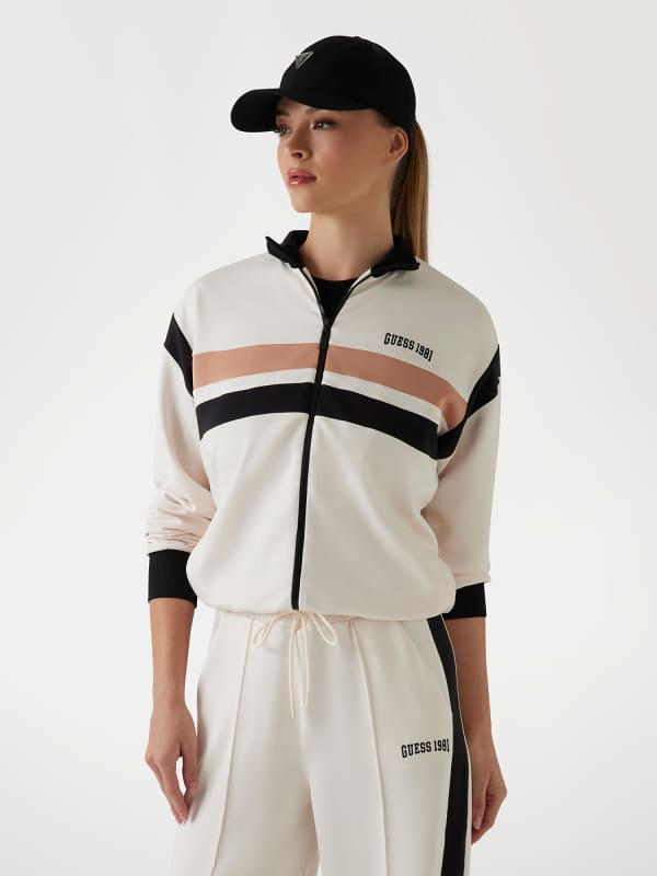 Sweatjacke Kontraststreifen