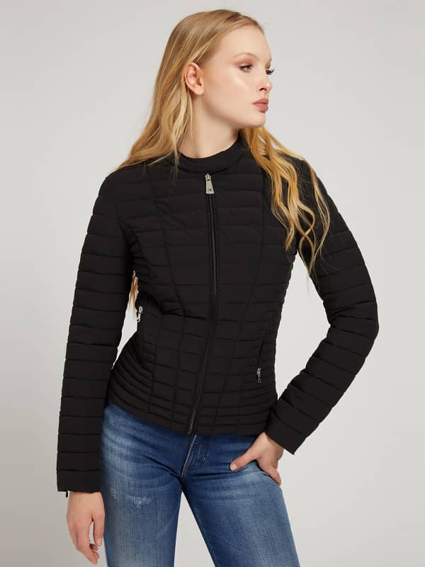 

Стеганая Приталенная Куртка Стретч