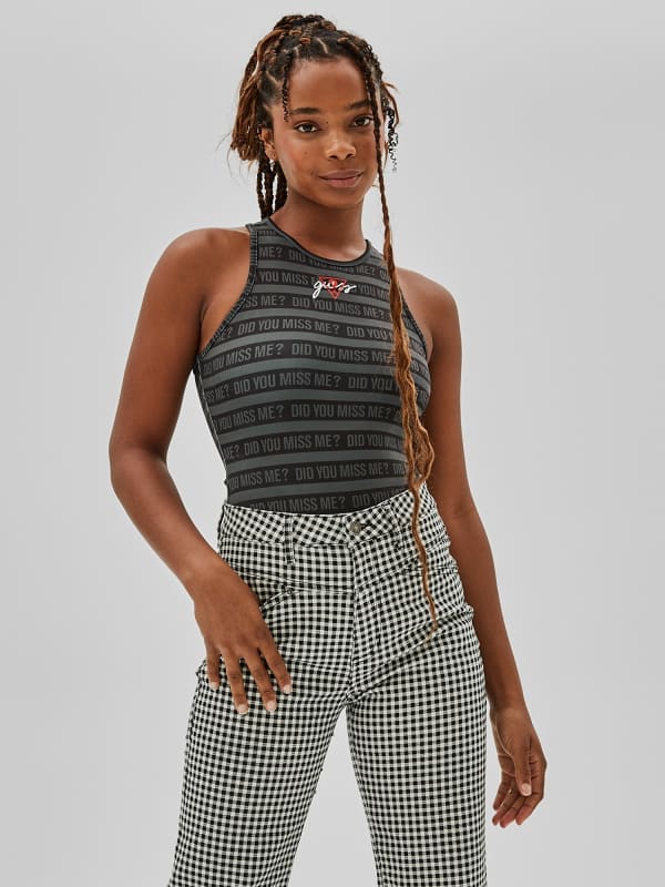 

Боди Без Рукава С Логотипом Спереди