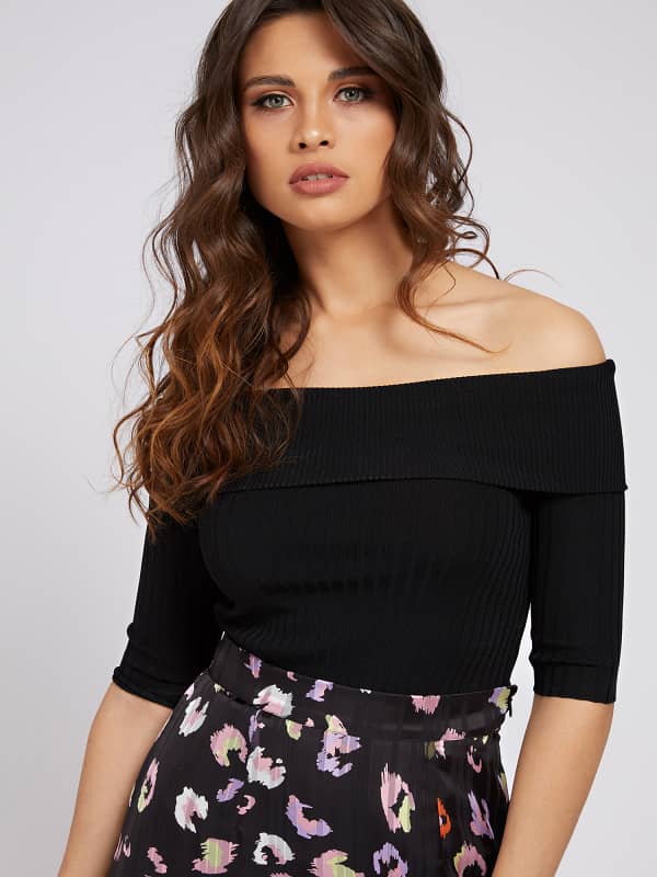 

Трикотажный Топ Открытые Плечи