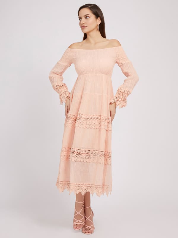 

Декольтированное Платье С Отделкой Макраме