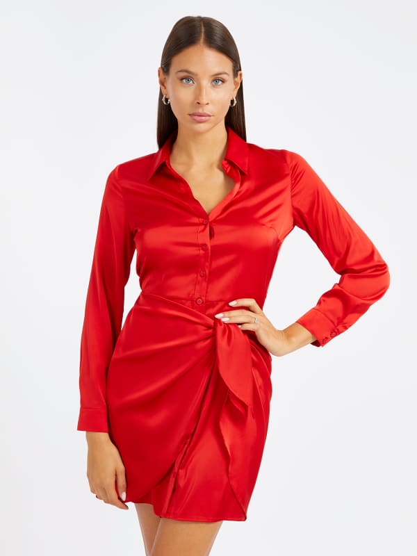 Robe-Chemisier Satin