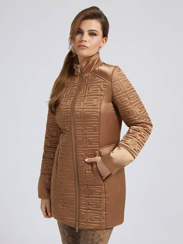 

Длинная Куртка Вышитый Логотип