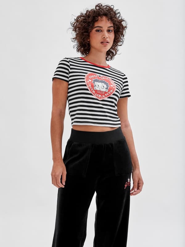 T-Shirt Crop Rayé