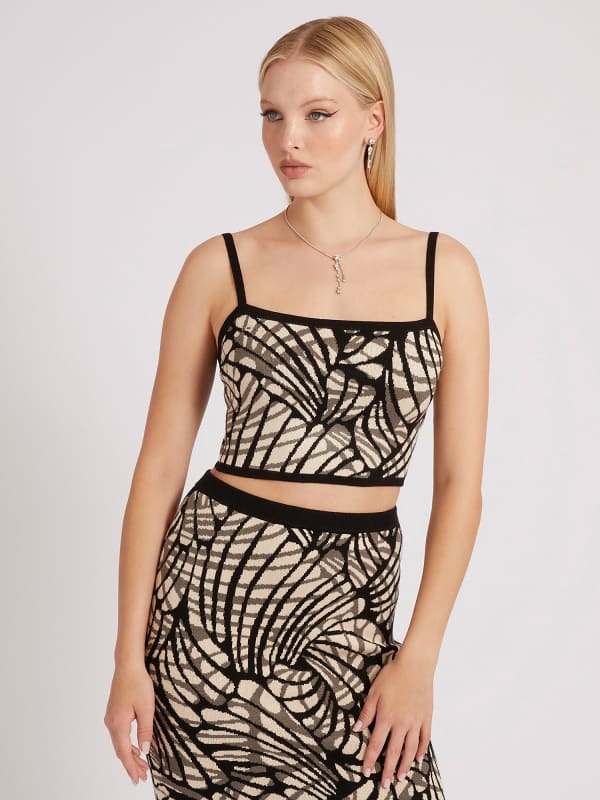 

Жаккардовый Трикотажный Топ