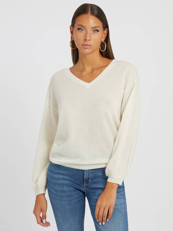 

Кашемировый Джемпер Пышный Рукав