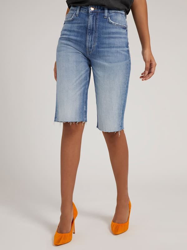 Denim-Bikershorts