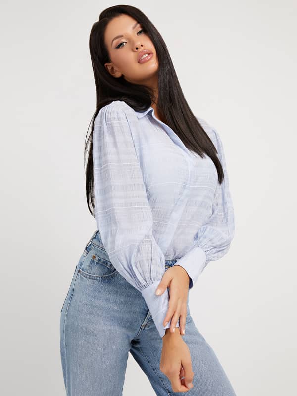 

Рубашка Из Мятого Шифона