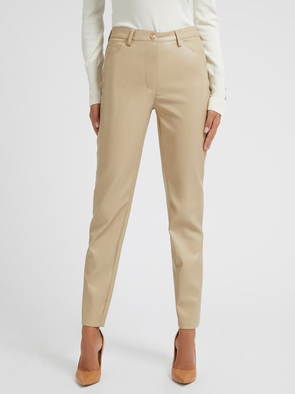 

Прямые Брюки Экокожа