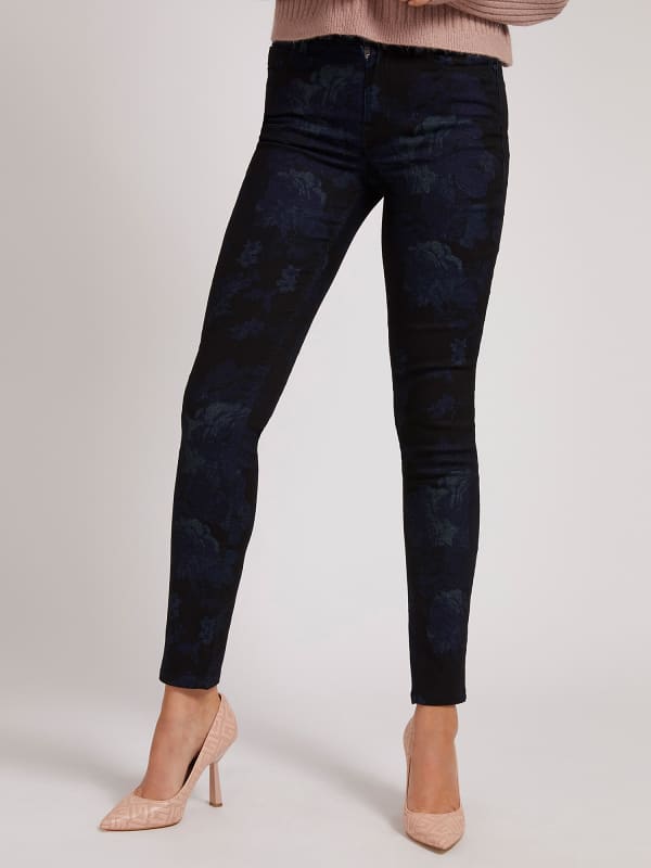 Jeans Blumenprint Skinny Fit