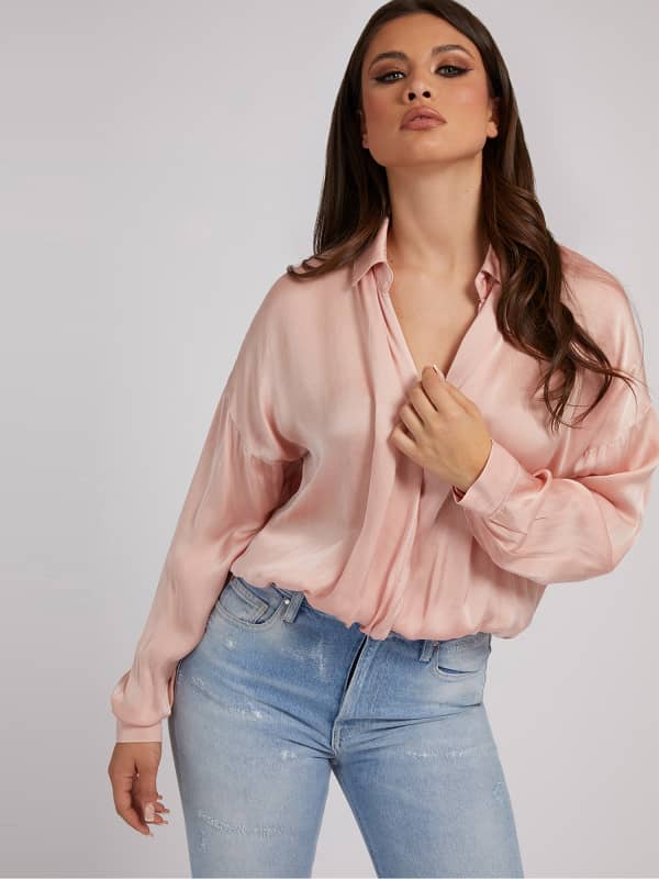 

Блузка Из Смесового Шелкового Атласа