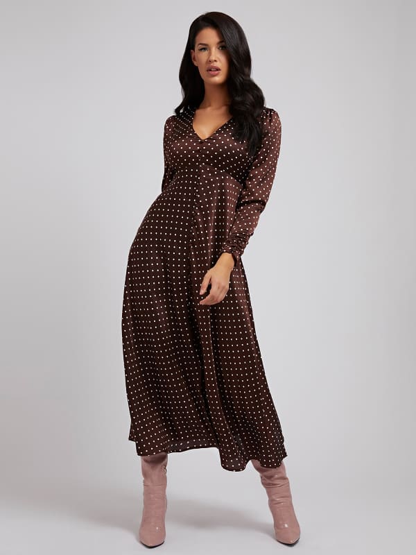 

Платье С Принтом В Горошек