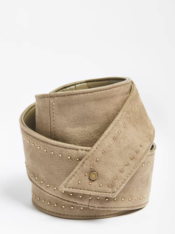 

Ремень Из Искусственного Велюра С Заклепками