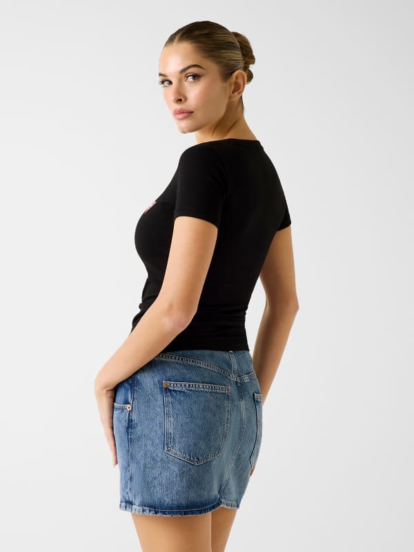  Guess Triangel-logo Stretch-t-shirt 