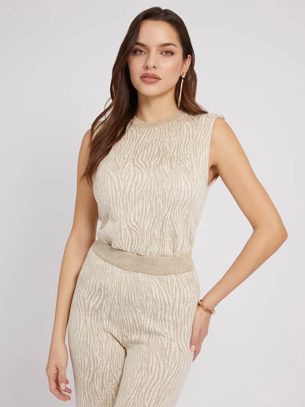 

Трикотажный Топ С Анималистичным Эффектом