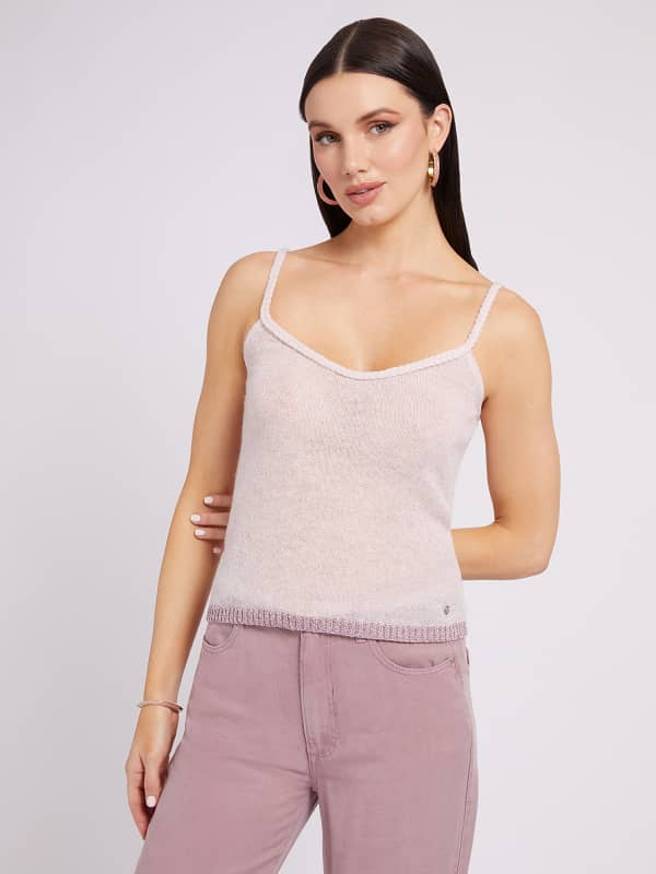 top maille en fil de lurex