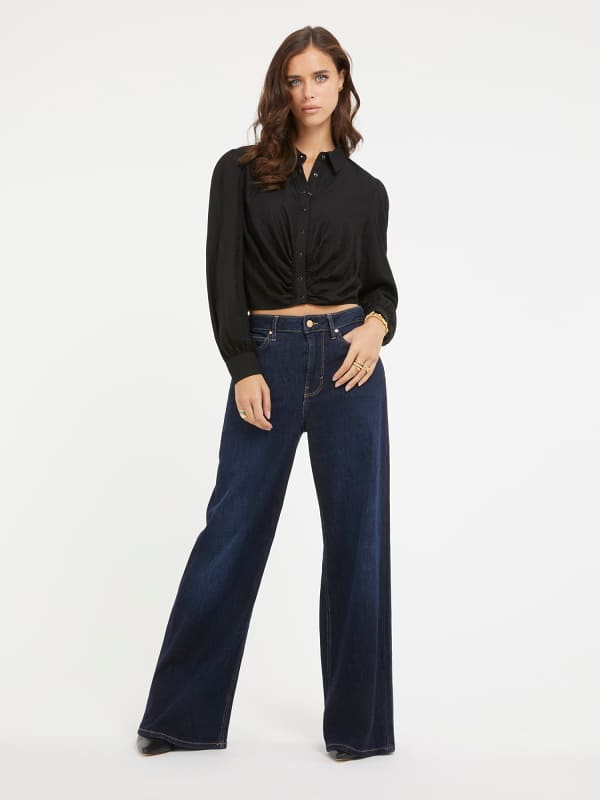  Guess Cropped-bluse Animal-muster 