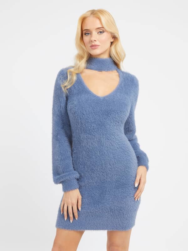 Mini Robe-Pull Duveteuse