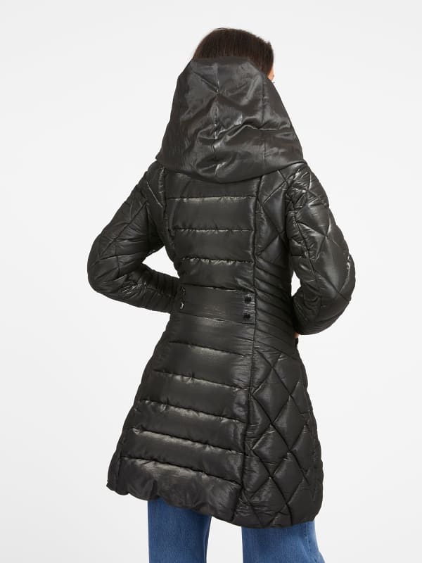  Guess Lange Steppjacke Mit Schalkapuze 