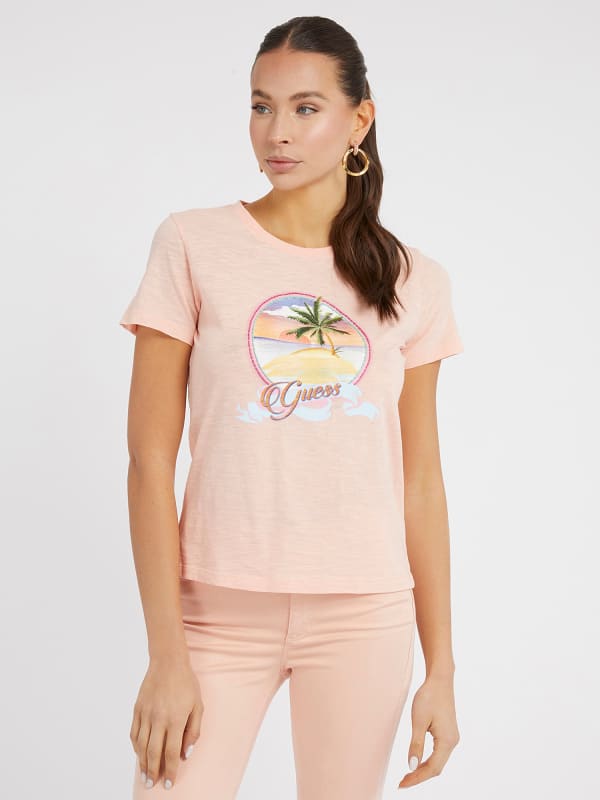 

Футболка Принт Пальма Спереди