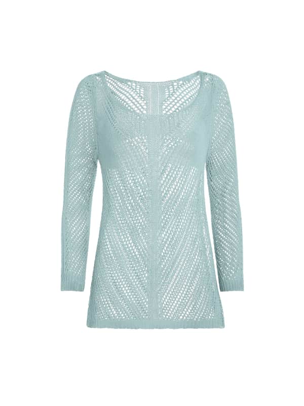 Vorgewaschener Häkelpullover